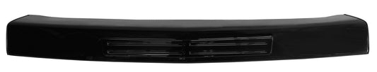 Gloss black front bumper cover for 2007-2013 Chevy Silverado, Chrome Delete BumperShellz, no air intake cutouts.
