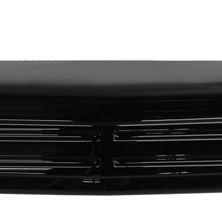 Gloss black front bumper cover for 2007-2013 Chevy Silverado, Chrome Delete BumperShellz, no air intake cutouts.