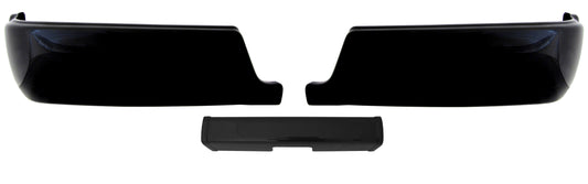 Gloss Black 2009-2018 Ram - Rear BUMPERSHELLZ™ - Chrome Delete Truck Bumper Caps Chrome Delete Kit, No reverse sensors, , no parking sensor cut outs