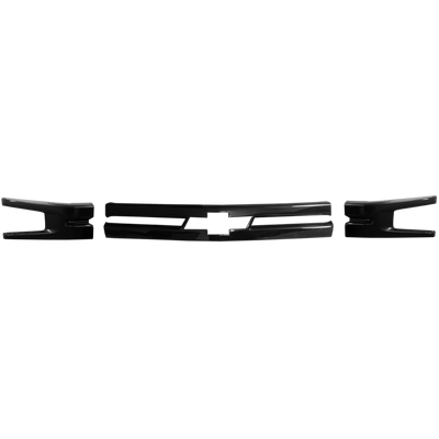 Gloss Black Grille Overlay for 2019-2020 Silverado 1500 LT/LTZ, offering a sleek and shiny appearance.