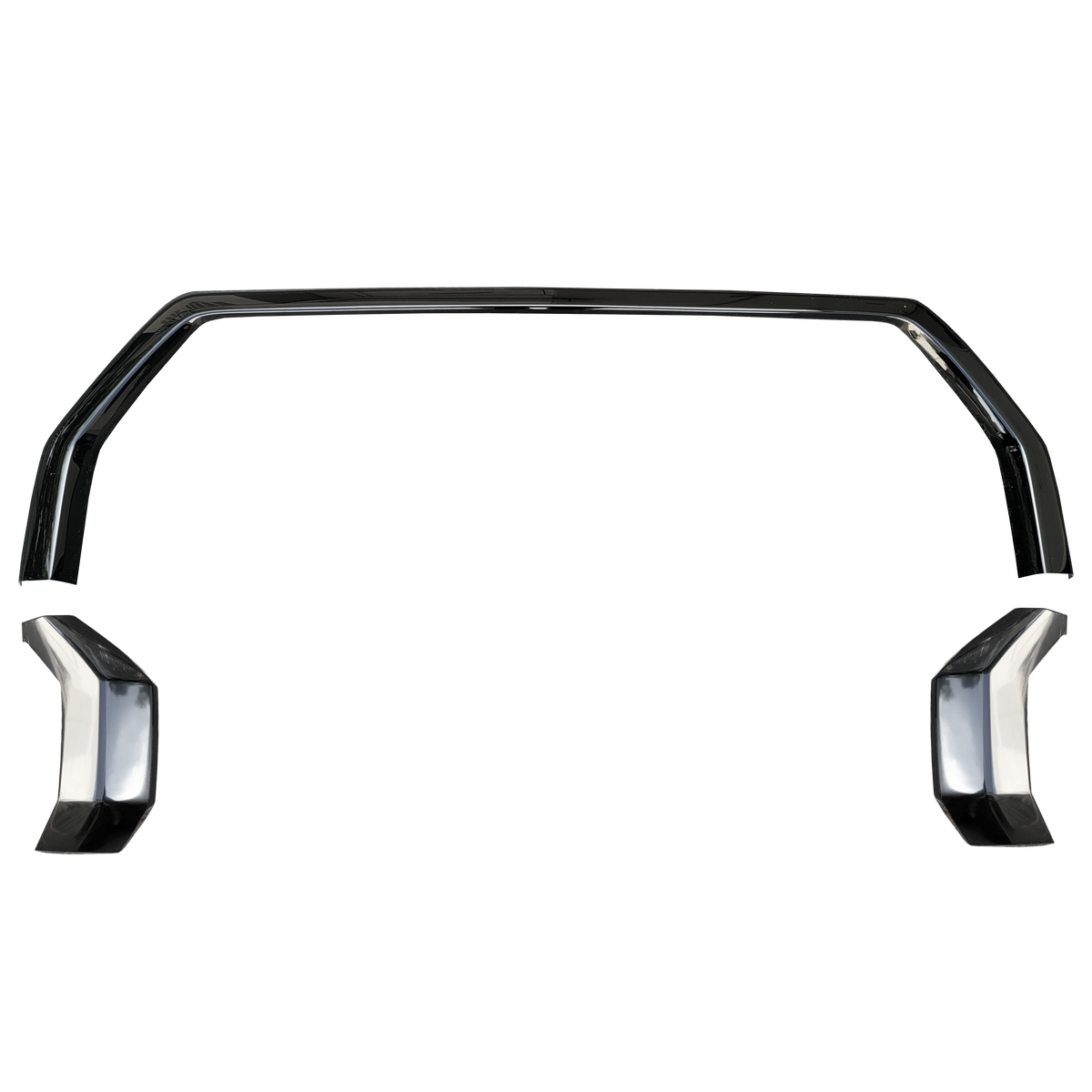 Gloss Black Mustache Shellz for 2022 Toyota Tundra front grille