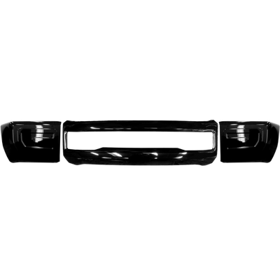 Gloss Black 2017-2019 Ford F250 or F350 Bumper Covers without fog lamp cut outs, chrome delete kit