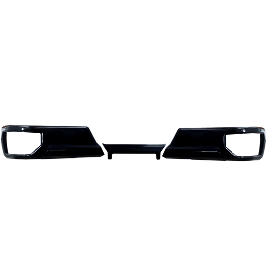 Gloss Black 2019-2023 Silverado/Sierra Rear Bumper Cover, No Sensors No Cut-Outs