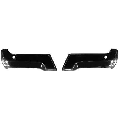 BumperShellz gloss black rear bumper cover with parking sensor holes, designed for 2017-2022 Ford F250/F350 compatibility