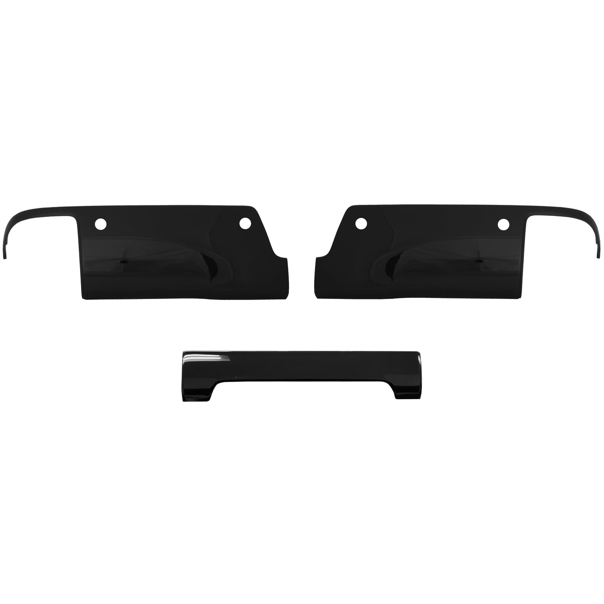 Gloos Black rear bumper covers with parking sensors for the 2014-2018 Chevy Silverado and GMC Sierra - black out kit