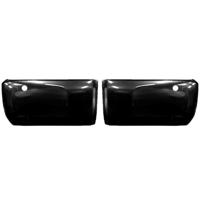 Gloss Black BumperShellz Rear Bumper Overlays for 2014-2021 Toyota Tundra, Without Sensor Holes 