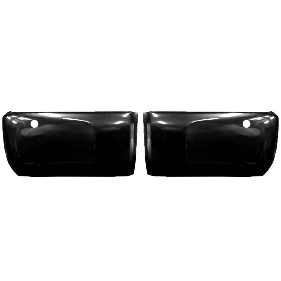 Gloss Black BumperShellz Rear Bumper Overlays for 2014-2021 Toyota Tundra, Without Sensor Holes 