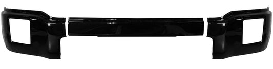 Gloss black front bumper cover for 2014-2015 GMC Sierra 1500, Chrome Delete BumperShellz, no parking sensor holes.