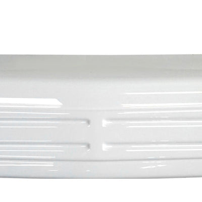 Gloss white front bumper cover for 2007-2013 Chevy Silverado, Chrome Delete BumperShellz, no air intake cutouts