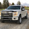 Gloss White Side caps installed on a 2015-2017 F-150 Front BumperShellz, foglamp cut-out Chrome Delete Kit