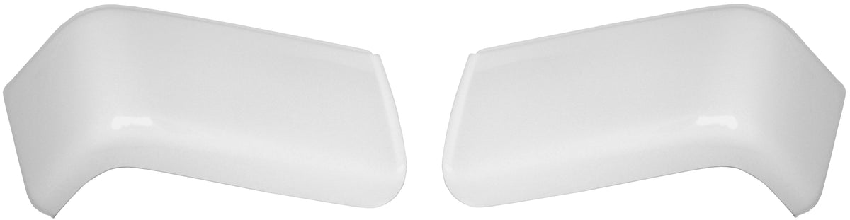 Gloss white rear bumper cover for 2007-2013 Chevy Silverado/GMC Sierra, no parking sensor cutouts.