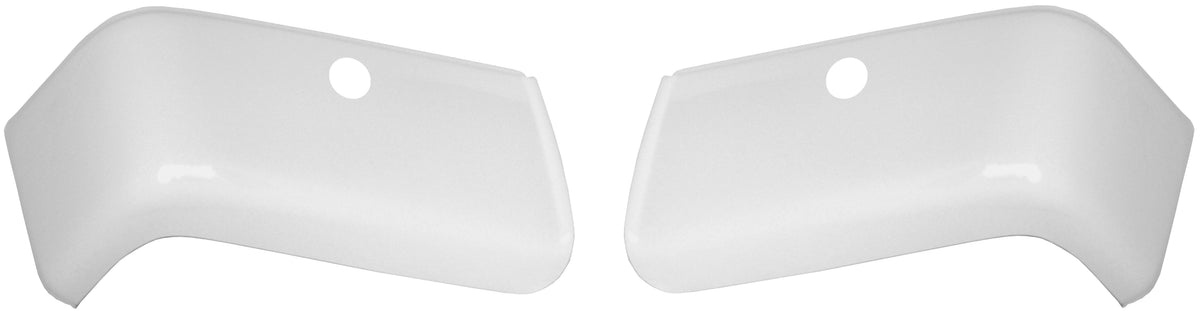 Gloss white rear bumper cover for 2007-2013 Chevy Silverado/GMC Sierra, with parking sensor hole cutouts