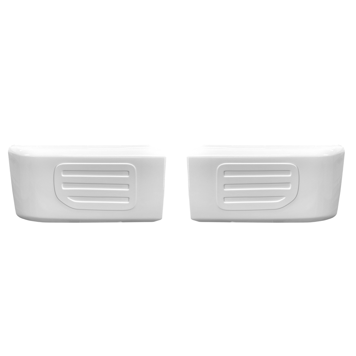 Gloss White 2015-2017 Side Cover F-150 Front BumperShellz without fog lamps