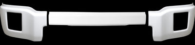Gloss white front bumper cover for 2014-2015 GMC Sierra 1500, Chrome Delete BumperShellz, no parking sensor holes.