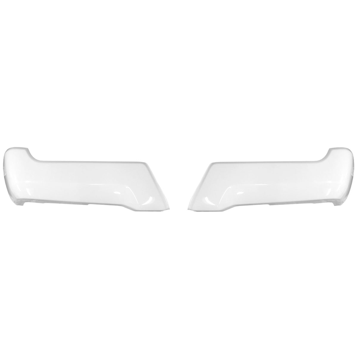 Gloss white rear bumper cover for 2017-2022 Ford F250/F350, no parking sensor holes for a seamless look.