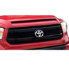 Close-up of BumperShellz overlay in Barcelona Red (Color Code: 3R3), designed for Toyota Tundra grille surround and hood bulge