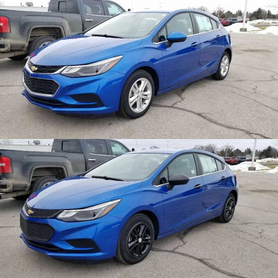 DH6302BLK 17-19 Buick LaCrosse W/ Smart Key 10 PCS Gloss Black Snap-on W/Tape Door Handle Cover