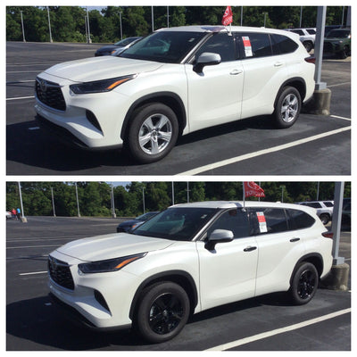 2019-2022 Toyota RAV4 Works over Keyless Sensors 4 PCS Gloss Black Snap-on W/Tape Door Handle Cover Chrome Delete Kit