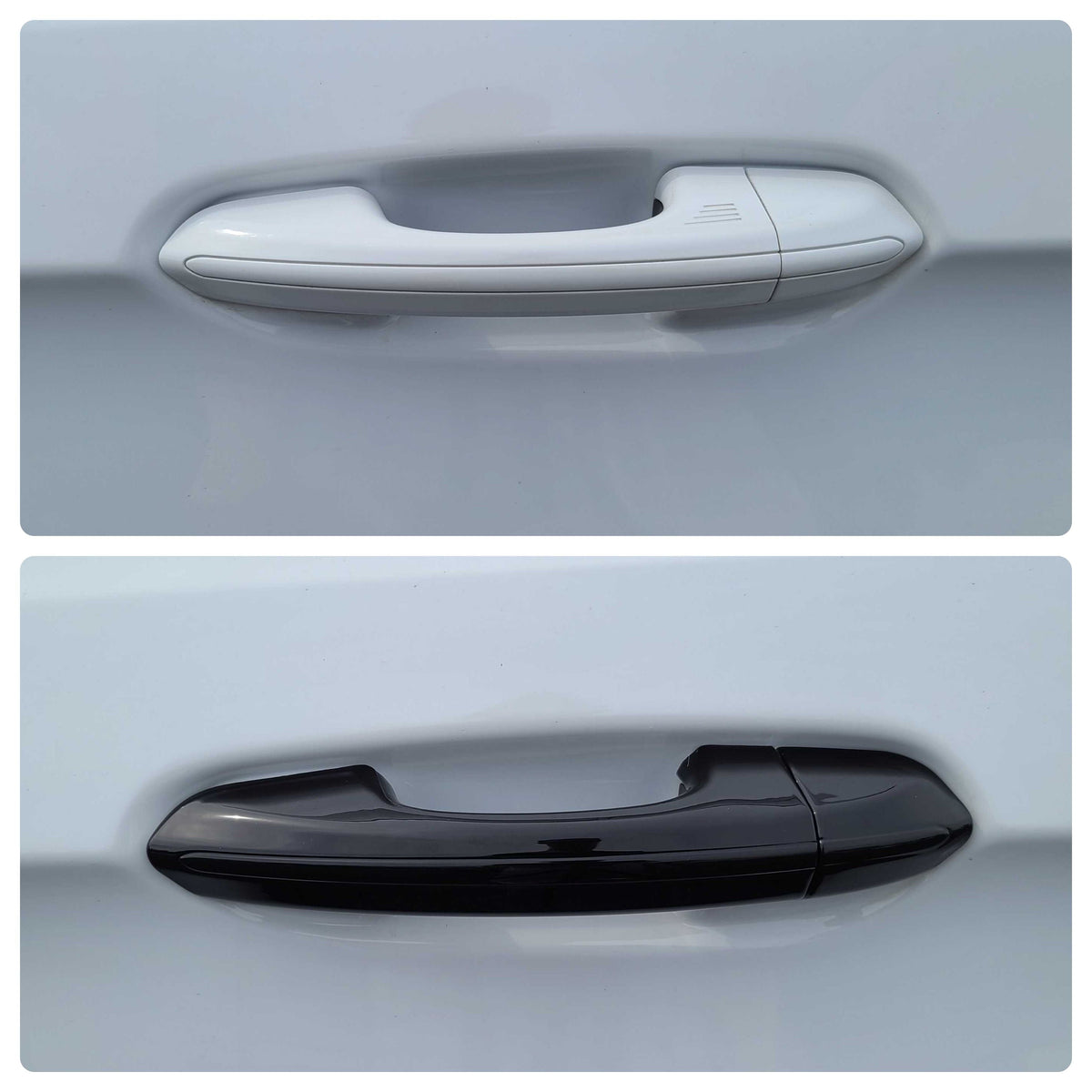 DH6254BLK 15-22 Ford Edge Works over Keyless Sensors 8 PCS Gloss Black Snap-on W/Tape Door Handle Cover Chrome Delete Kit