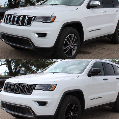 MC6187BLK 11-20 & 2022 Dodge Durango 2 PCS Top Gloss Black Tape-on Mirror Cover Chrome Delete Kit