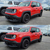 MC6269BLK 15-22 Jeep Renegade 2 PCS No Turn Signal Full Gloss Black Tape-on Mirror Cover Chrome Delete Kit