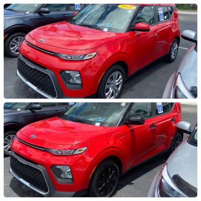 DH6290BLK 20-22 Kia Soul No Smart Key 5 PCS Gloss Black Snap-on W/Tape Door Handle Cover