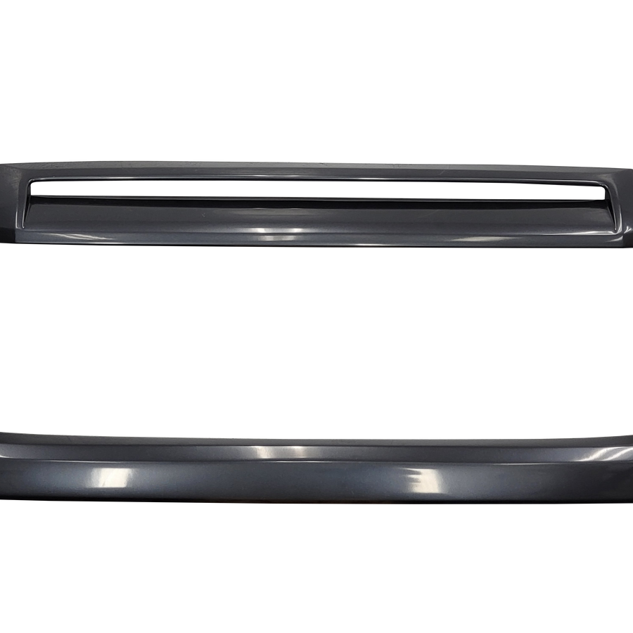 A detailed view of the Magnetic Gray Metallic (Color Code: 1G3) BumperShellz overlay, tailored for the 2014-2021 Toyota Tundra’s grille surround and hood bulge.
