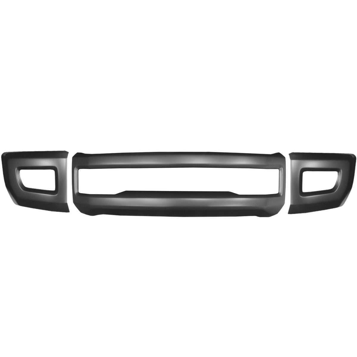 Matte Black 2017-2019 Front Bumper Covers for the Ford F250 or F350, chrome delete kit