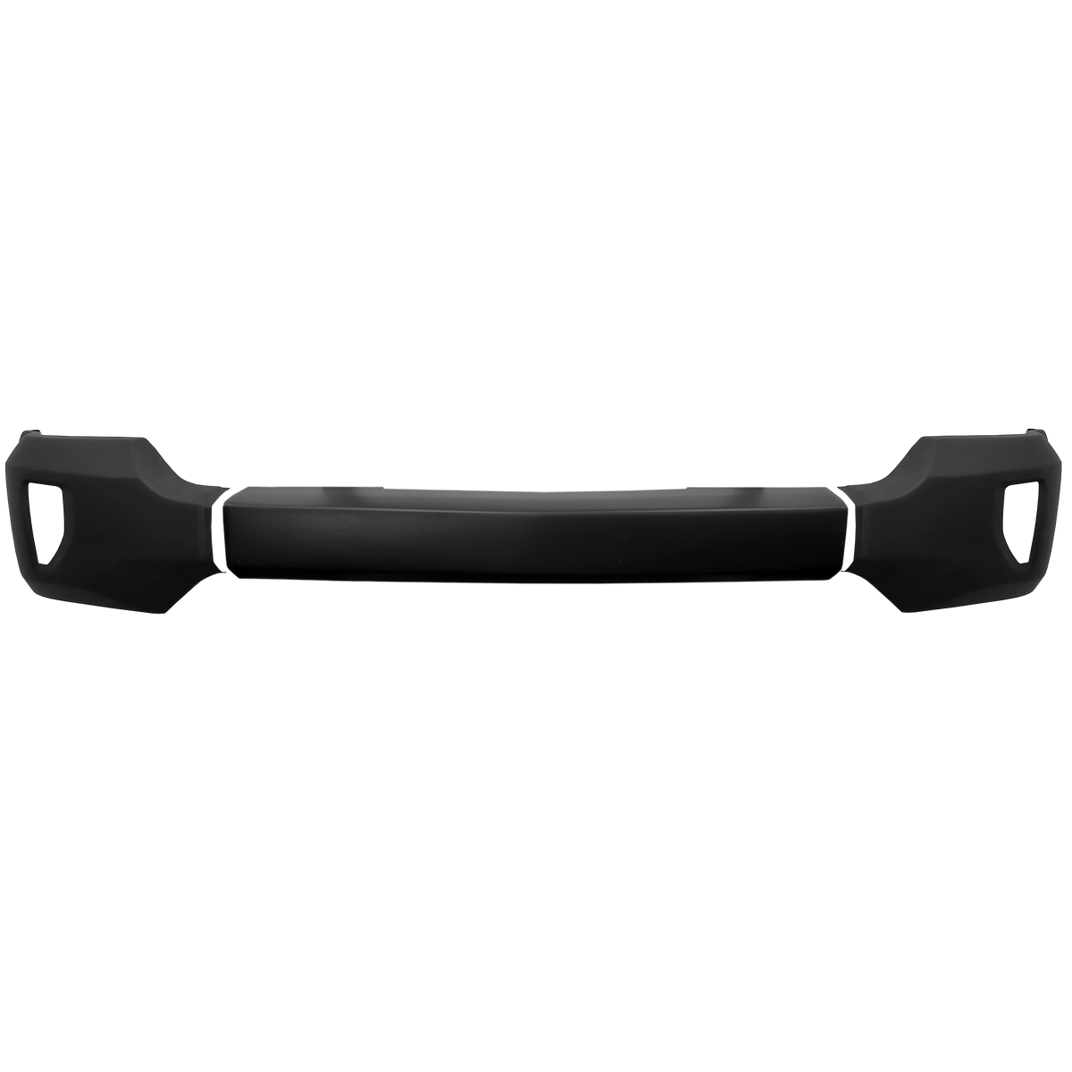 Matte black front BumperShellz for 2016-2018 Chevy Silverado 1500, no parking sensors, with fog lamps