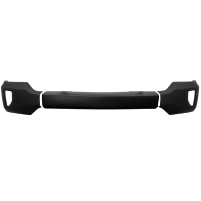 Matte black front BumperShellz for 2016-2018 Chevy Silverado 1500, no parking sensors, with fog lamps