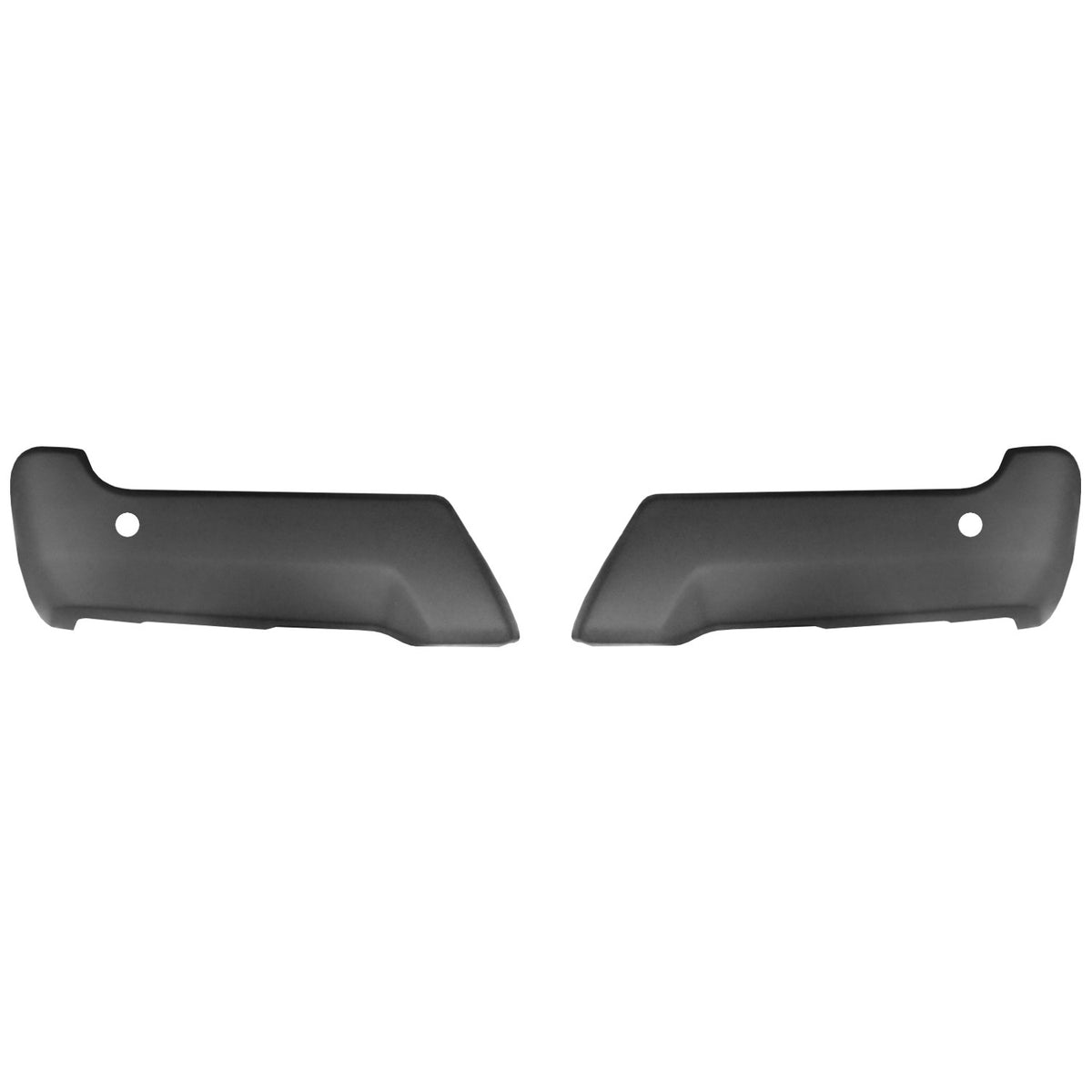 BumperShellz matte black rear bumper cover with parking sensor cutouts, custom fit for 2017-2022 Ford trucks