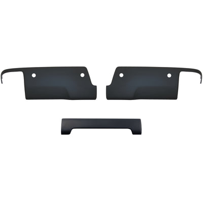 2014-2018 Chevy Silverado and GMC Sierra rear bumper covers with parking sensors in Matte Black - chrome delete kit