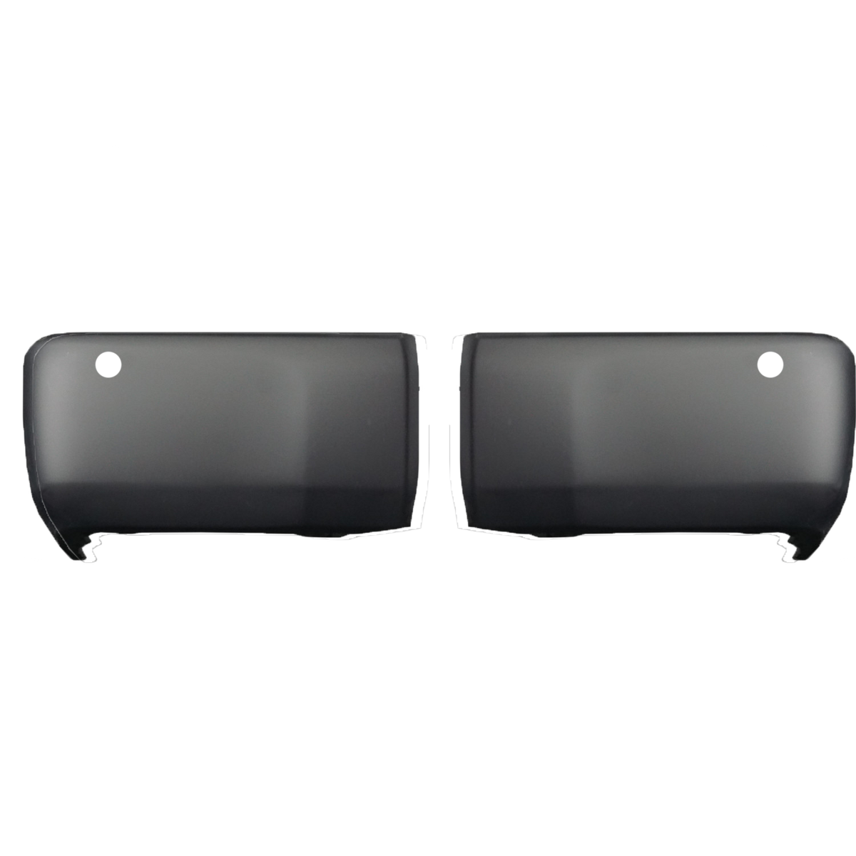 Matte Black BumperShellz Rear Bumper Overlays for 2014-2021 Toyota Tundra, With Sensor Holes