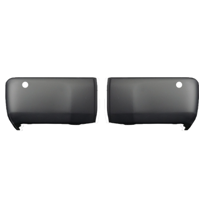 Matte Black BumperShellz Rear Bumper Overlays for 2014-2021 Toyota Tundra, With Sensor Holes