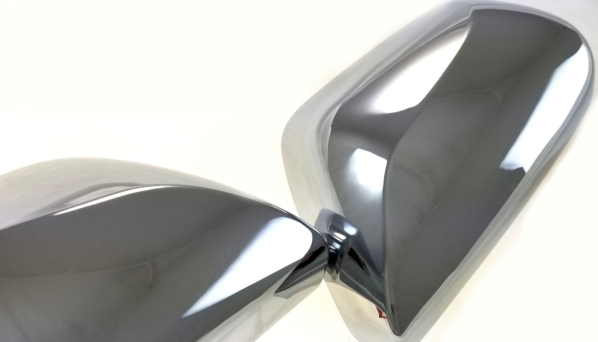 MC295 18-21 Toyota Camry 2 PCS No Turn Signal Top Chrome Tape-on Mirror Cover Chrome Delete Kit