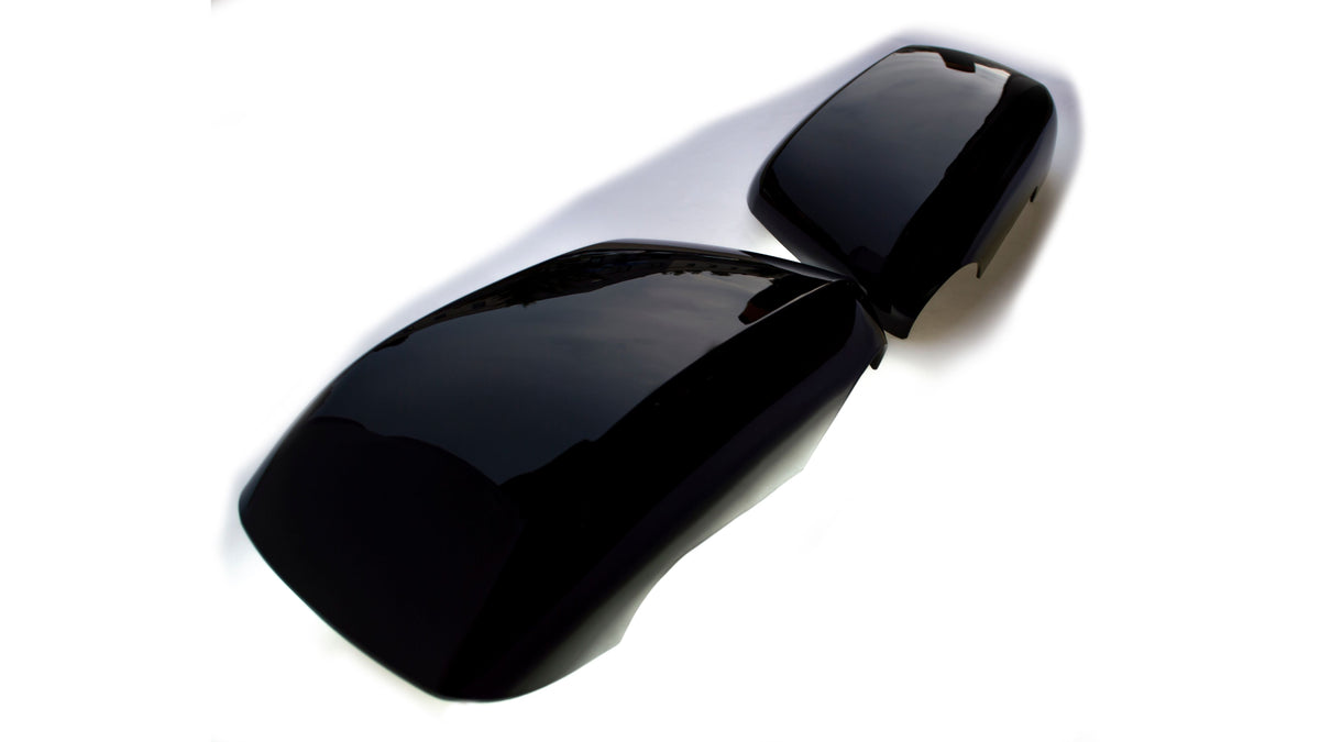 MC6117BLK 05-12 Nissan Pathfinder 2 PCS Full Gloss Black Tape-on Mirror Cover Chrome Delete Kit