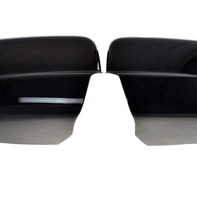 MC6150BLK 09-10 Dodge Ram 1500/11-18 Ram 1500, 19-21 Ram 1500 Classic 2 PCS No Turn Signal Full Gloss Black Tape-on Mirror Cover Chrome Delete Kit