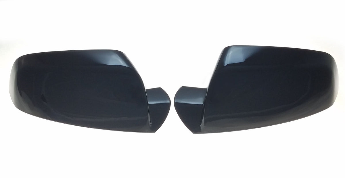 MC6164BLK 11-17 GMC Terrain 2 PCS Top Gloss Black Tape-on Mirror Cover Chrome Delete Kit