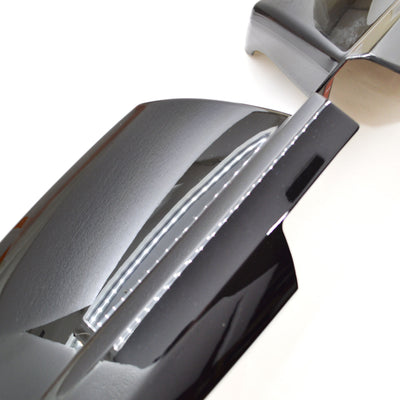 MC6177BLK 07-21 Toyota Sequoia 2 PCS Full Gloss Black Tape-on Mirror Cover Chrome Delete Kit