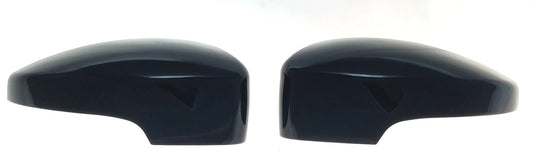 MC6185BLK 12-18 Ford Focus 2 PCS With Turn Signal Top Gloss Black Tape-on Mirror Cover Chrome Delete Kit