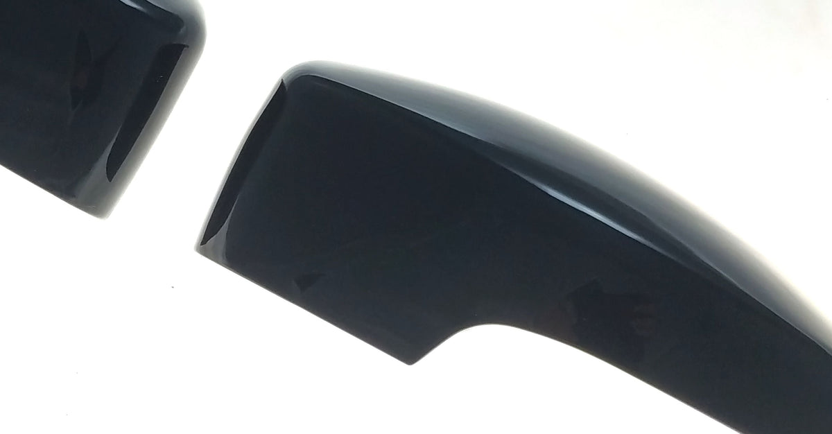 MC6185BLK 13-16 Ford C-Max 2 PCS With Turn Signal Top Gloss Black Tape-on Mirror Cover Chrome Delete Kit