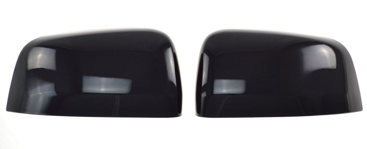 MC6187BLK 11-20 Dodge Durango 2 PCS Top Gloss Black Tape-on Mirror Cover Chrome Delete Kit