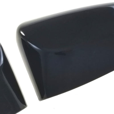 MC6195BLK 13-18 Toyota Yaris 2 PCS No Turn Signal Top Gloss Black Tape-on Mirror Cover Chrome Delete Kit