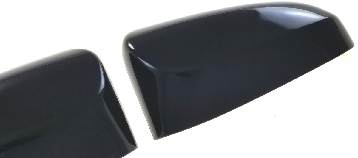 MC6195BLK 14-18 Toyota Corolla 2 PCS No Turn Signal Top Gloss Black Tape-on Mirror Cover Chrome Delete Kit