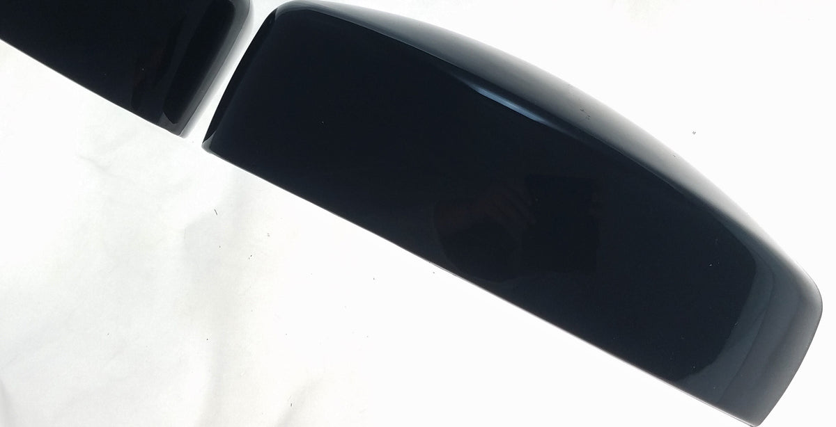 MC6196BLK 12-18 Ford Focus 2 PCS No Turn Signal Top Gloss Black Tape-on Mirror Cover Chrome Delete Kit