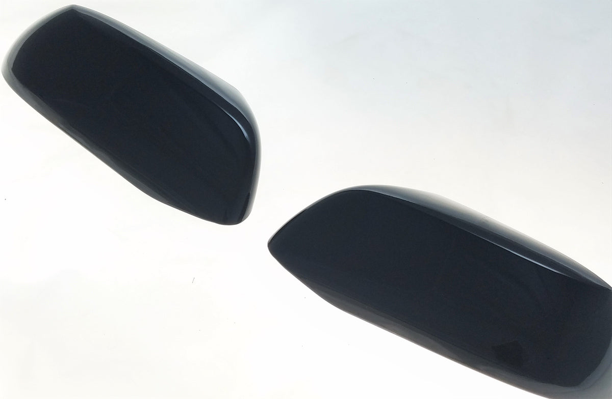 MC6197BLK 12-22 Honda CR-V 2 PCS No Turn Signal Top Gloss Black Tape-on Mirror Cover Chrome Delete Kit