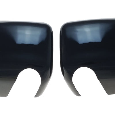 MC6201BLK 07-18 Jeep Wrangler JK 2 PCS Full Gloss Black Tape-on Mirror Cover Chrome Delete Kit