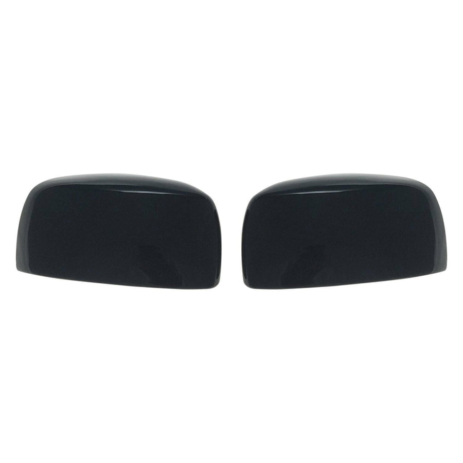 MC6217BLK 08-16 Chrysler Town & Country 2 PCS Top Gloss Black Tape-on Mirror Cover Chrome Delete Kit