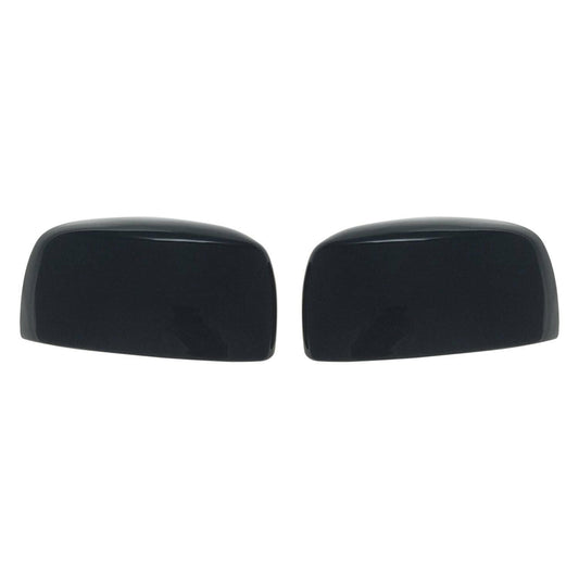 MC6217BLK 09-14 Volkswagen Routan 2 PCS Top Gloss Black Tape-on Mirror Cover Chrome Delete Kit