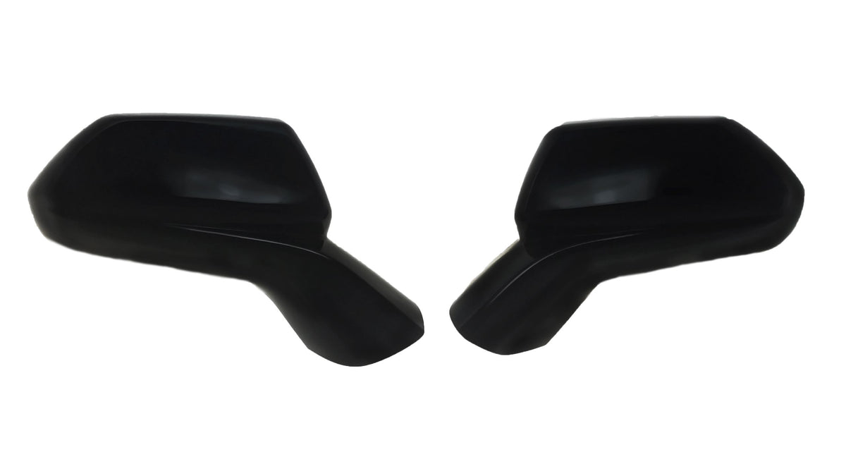 MC6227BLK 16-22 Chevrolet Camaro 2 PCS Full Gloss Black Tape-on Mirror Cover Chrome Delete Kit